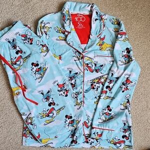 Disney Women's Pajama Set - Light Blue with Mickey Mouse